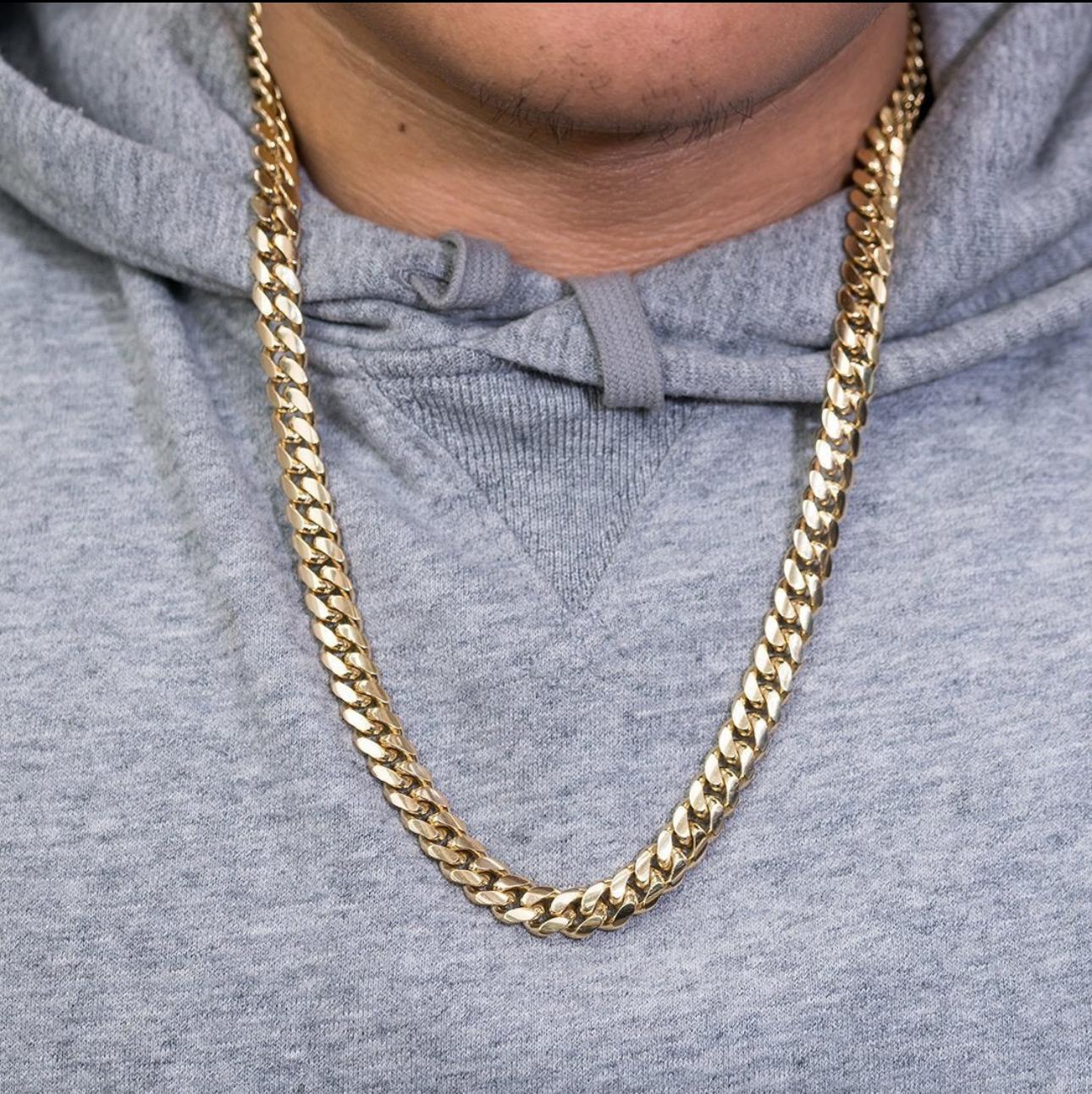 mm Chains – Bold & Statement-Making ● 14K Miami Cuban Link Chain - 10mm ○ Price: