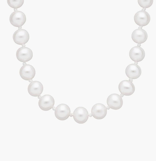 " Freshwater Cultured Pearl Strand With 14k Yellow Gold (6-6.5mm)