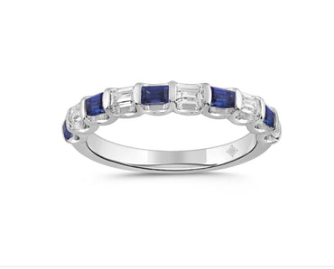 DIAMOND SHAPE 2 RUBY EMERALD DIAMOND GENDER LADIES PRODUCT TYPE RING 14K WHITE GOLD 1/2CT EMERALD DIAMOND LADIES BAND
