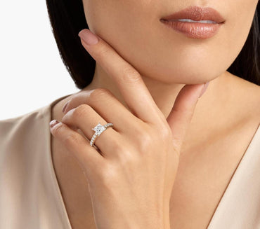 Diamond Engagement Ring In Princess cut 14KT Yellow Gold (1/2 Ct. Tw.)