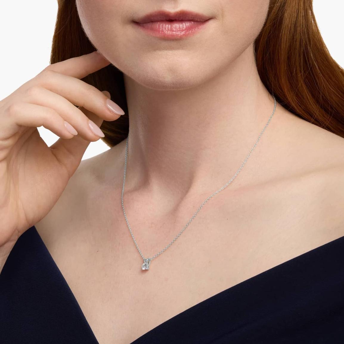 Double-Bail Diamond Solitaire Pendant In 14K White Gold (1/4 Ct. Tw. - H-I / SI1-SI2)