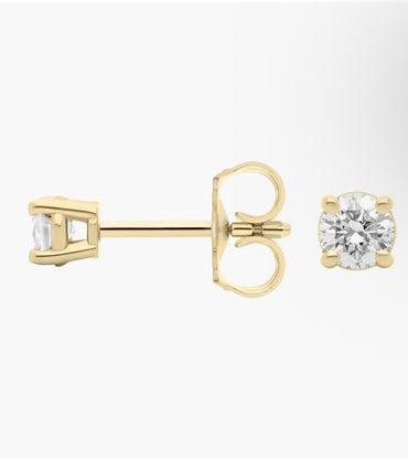 Diamond Stud Earrings In 14k Yellow Gold (3/4 Ct. Tw.)