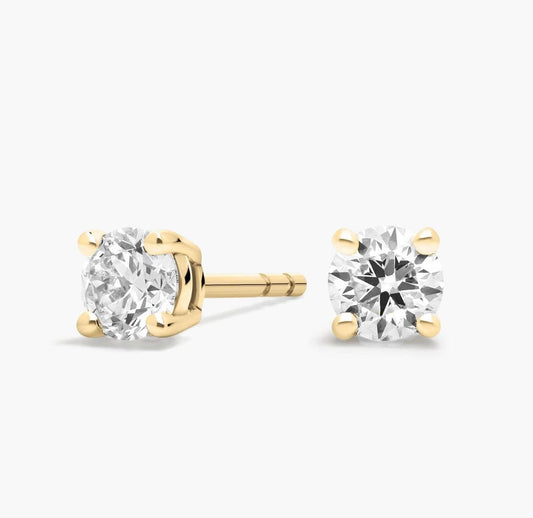 Diamond Stud Earrings In 14k Yellow Gold (3/4 Ct. Tw.)