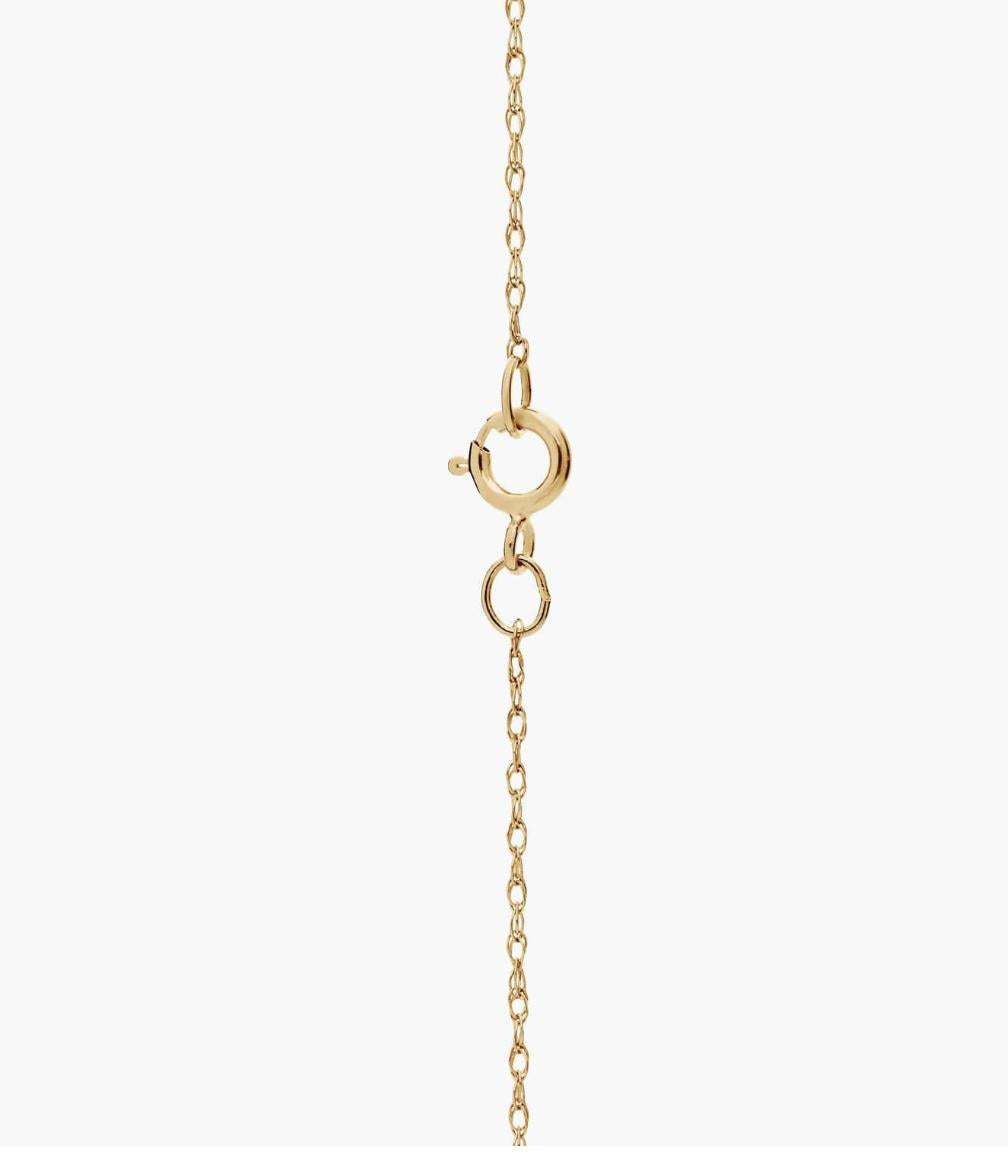 Oval Birthstone Aquamarine Pendant Necklace In 14K yellow Gold (9x7mm)