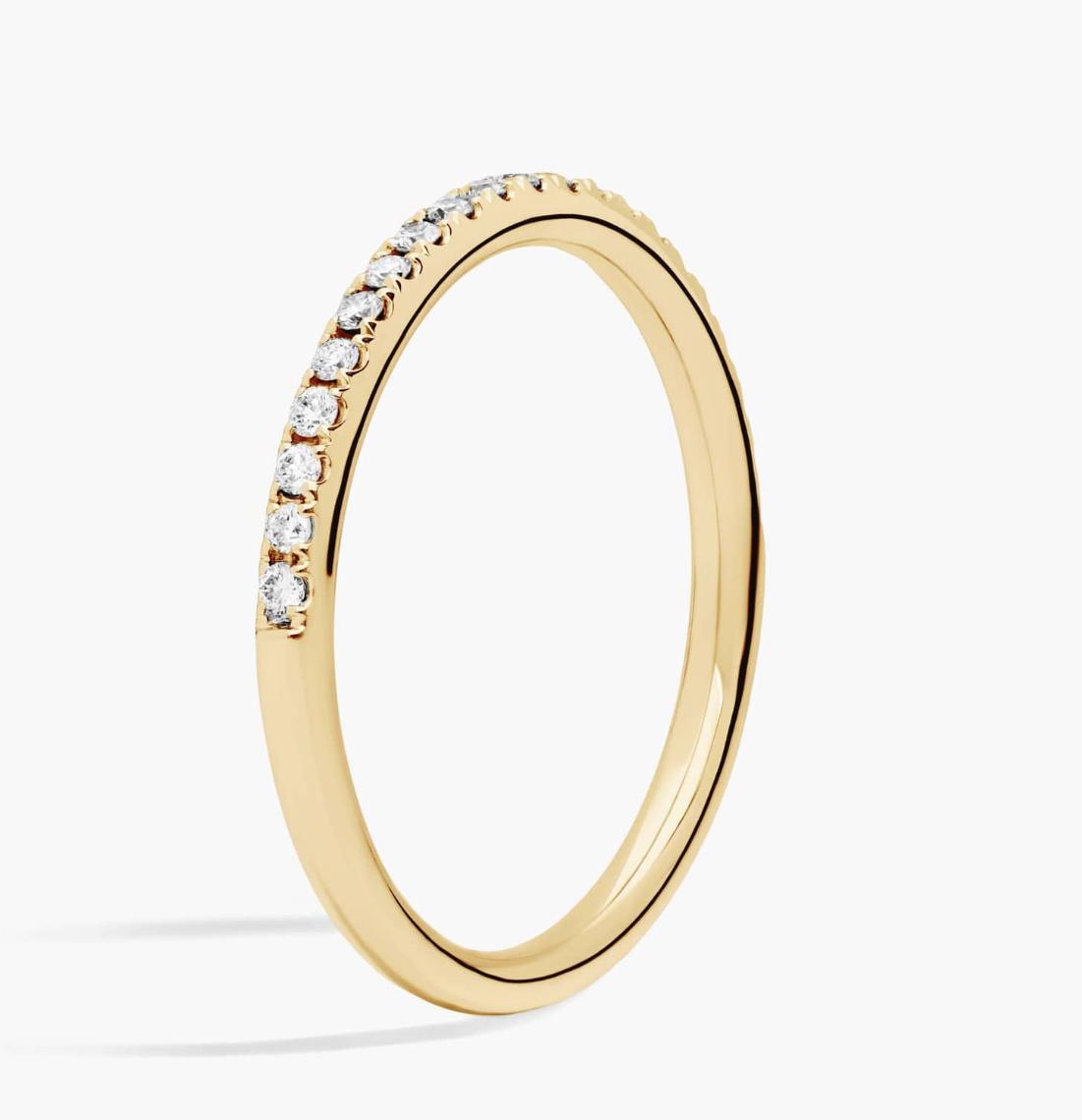 Riviera Pavé Diamond Ring In 14KT Yellow Gold (1/6 Ct. Tw.)