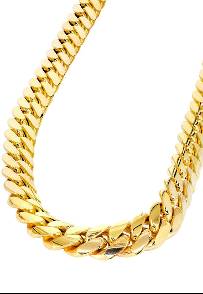 mm Chains – Bold & Statement-Making ● 14K Miami Cuban Link Chain - 10mm ○ Price: