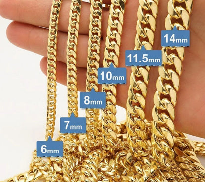 mm Chains – Bold & Statement-Making ● 14K Miami Cuban Link Chain - 10mm ○ Price: