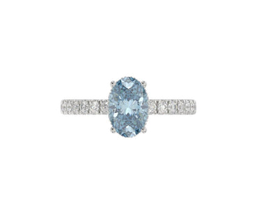 DIAMOND CLARITY FG VS1/VS2 DIAMOND COLOR G-H TOTAL CARAT 0.25 (1/4CT) METAL COLOR YELLOW GOLD METAL TYPE 14K GENDER LADIES PRODUCT TYPE BAND 14K WHITE GOLD 2 1/2CT ROUND/OVAL DIAMOND LADIES RING (CENTER STONE OVAL BLUE Topez 2CT)