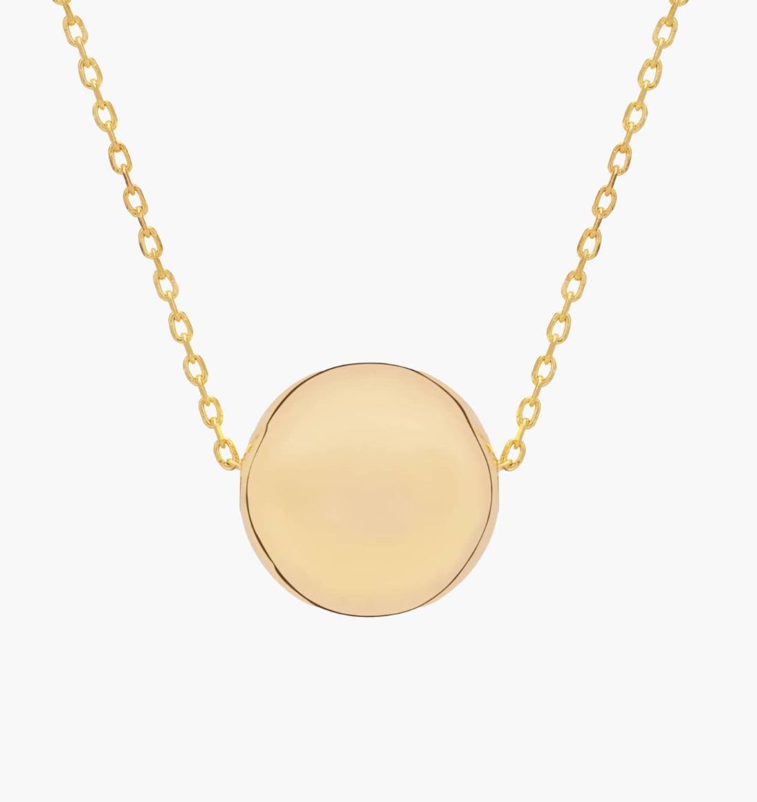 " Ball Pendant In 14k Yellow Gold (0.8 Mm) with chain