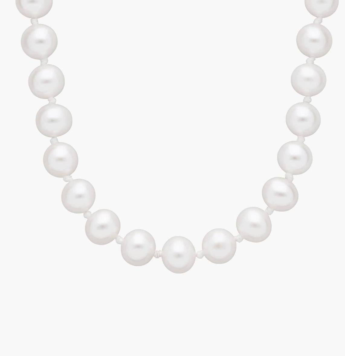 " Freshwater Cultured Pearl Strand With 14k Yellow Gold (6-6.5mm)