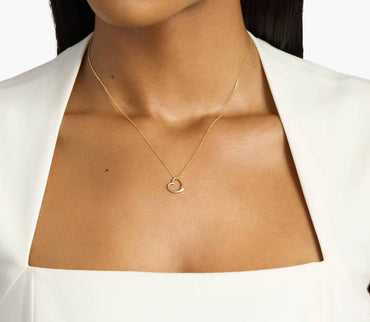 " Open Heart Pendant In 14k Yellow Gold