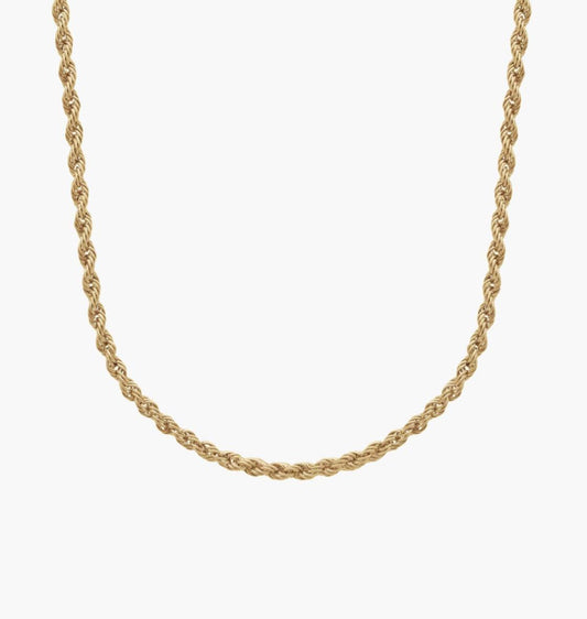 " Rope Chain In 14k Yellow Gold (2 Mm)
