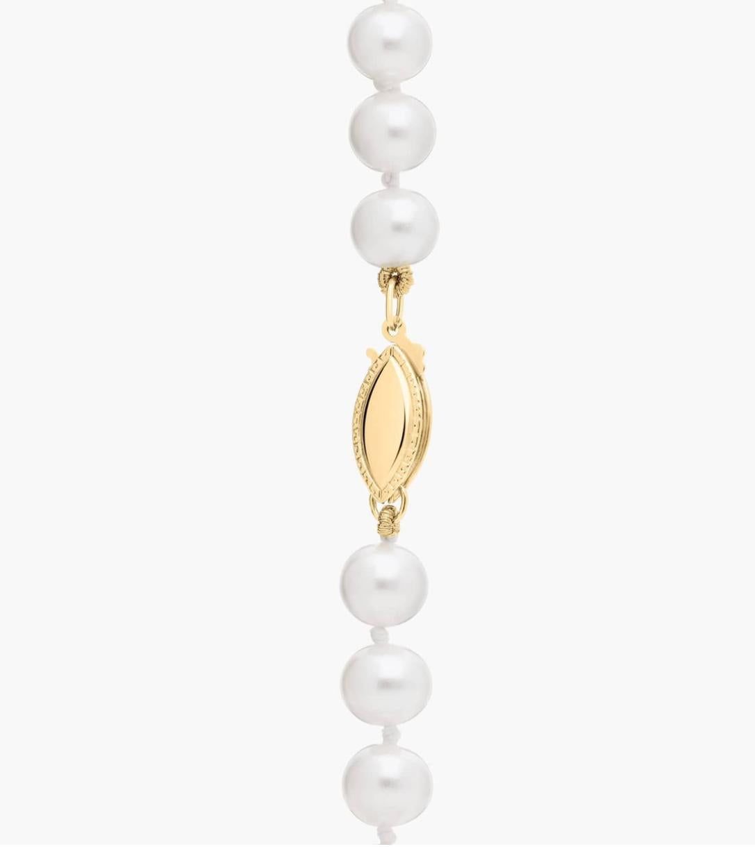 " Freshwater Cultured Pearl Strand With 14k Yellow Gold (6-6.5mm)