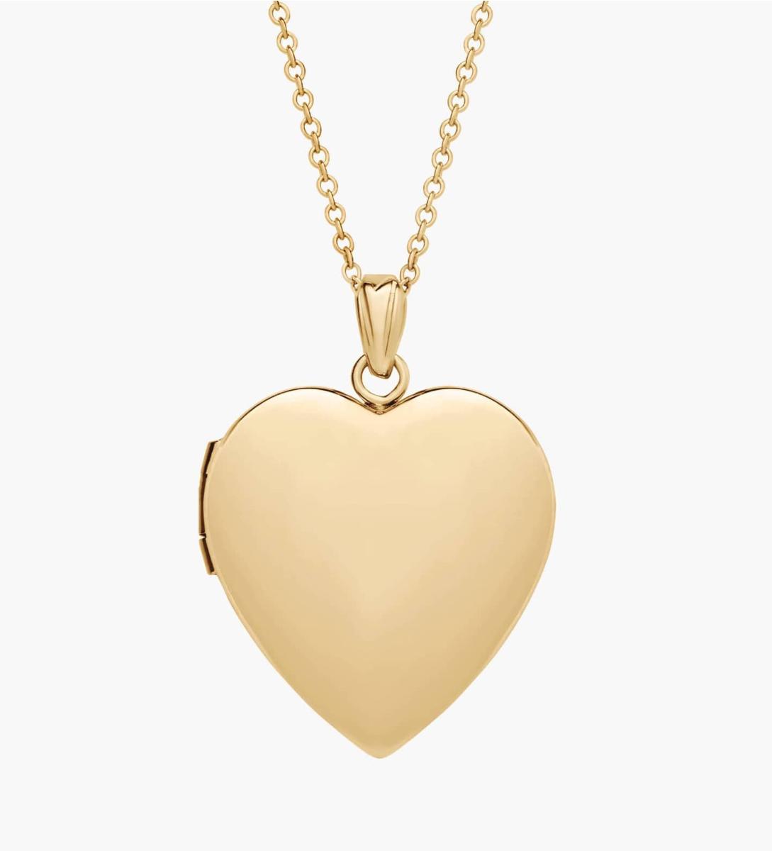 " Sweetheart Locket In 14k Yellow Gold with chain