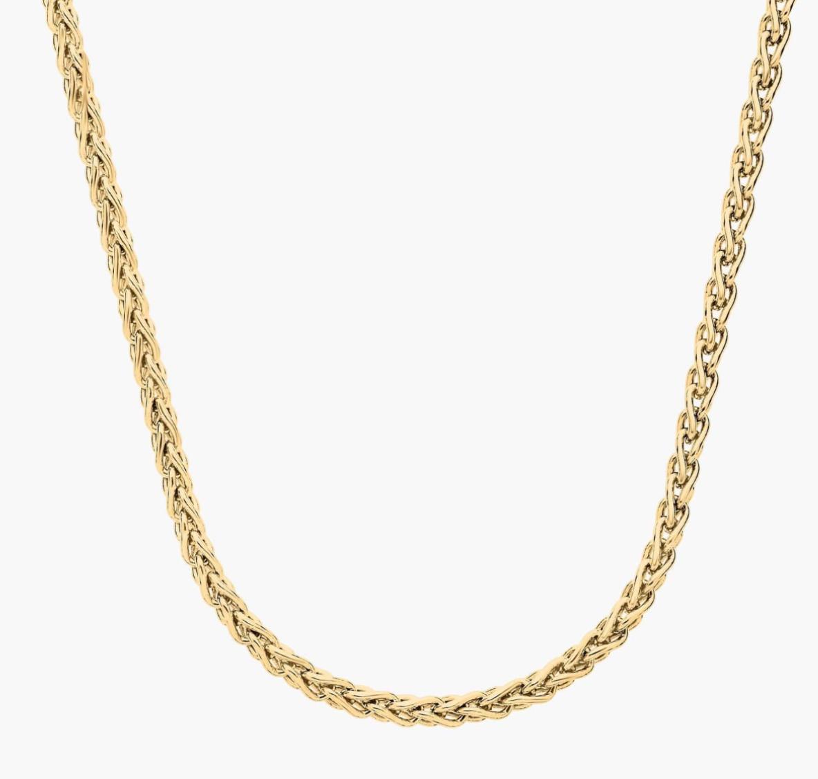 " Wheat Chain In 14k Yellow Gold (1.2 Mm)