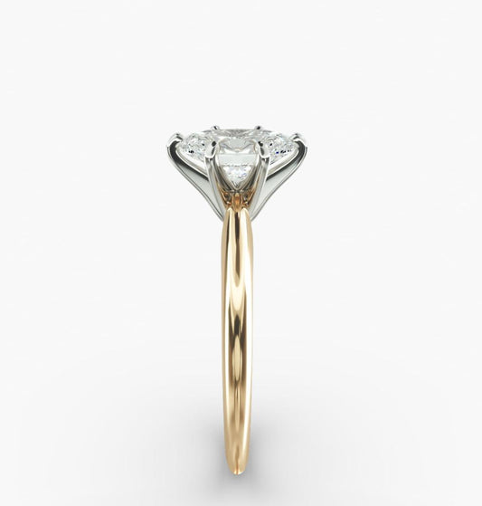Classic Six-Prong Solitaire 1.00 ct natural Engagement Ring In 14K Yellow Gold Oval shape.
