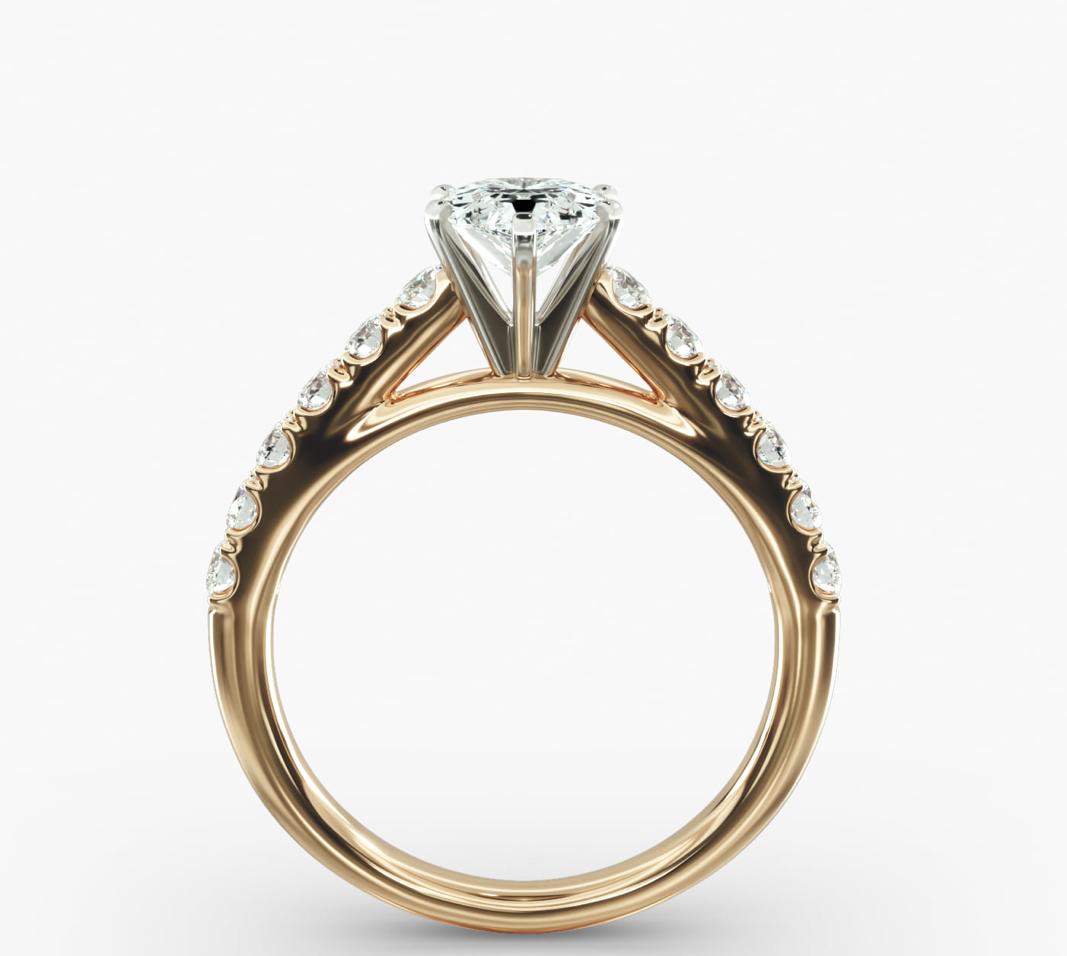 Diamond Engagement Ring In Pear shape 14kt Yellow Gold (1/2 Ct. Tw.)