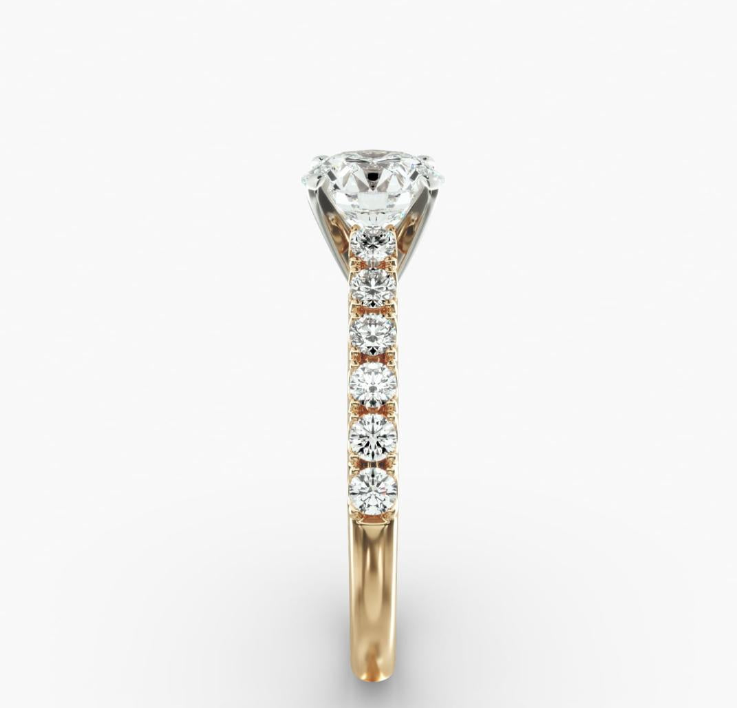 Diamond Engagement Ring In Princess cut 14KT Yellow Gold (1/2 Ct. Tw.)