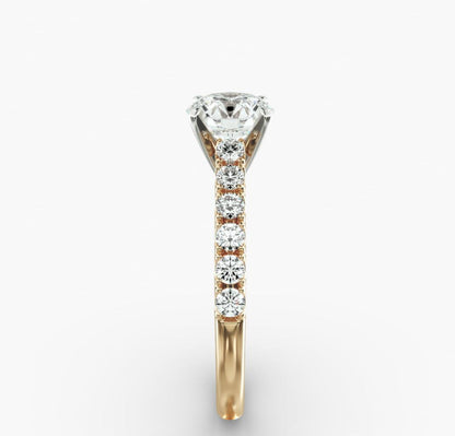 Diamond Engagement Ring In Princess cut 14KT Yellow Gold (1/2 Ct. Tw.)