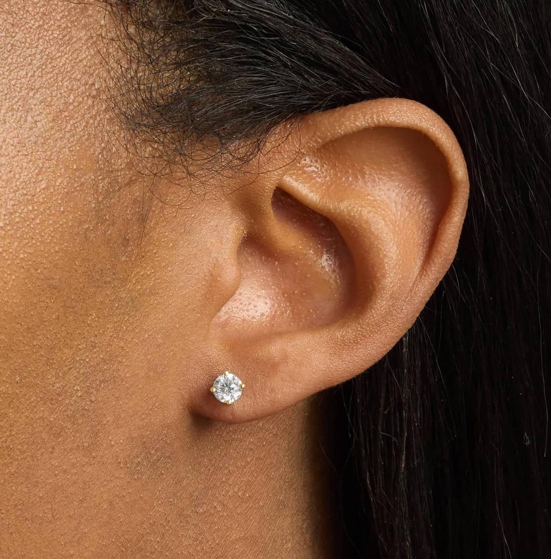 Diamond Stud Earrings In 14k Yellow Gold (3/4 Ct. Tw.)
