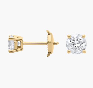 Diamond Stud Earrings In 14k Yellow Gold (1.00Ct. Tw.)
