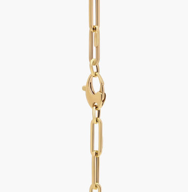 " inch Medium Paperclip Necklace In 14k Italian Yellow Gold (4 Mm)