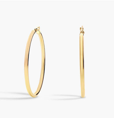 Medium Hoop Earrings In 14k Yellow Gold (2 X 34 Mm)