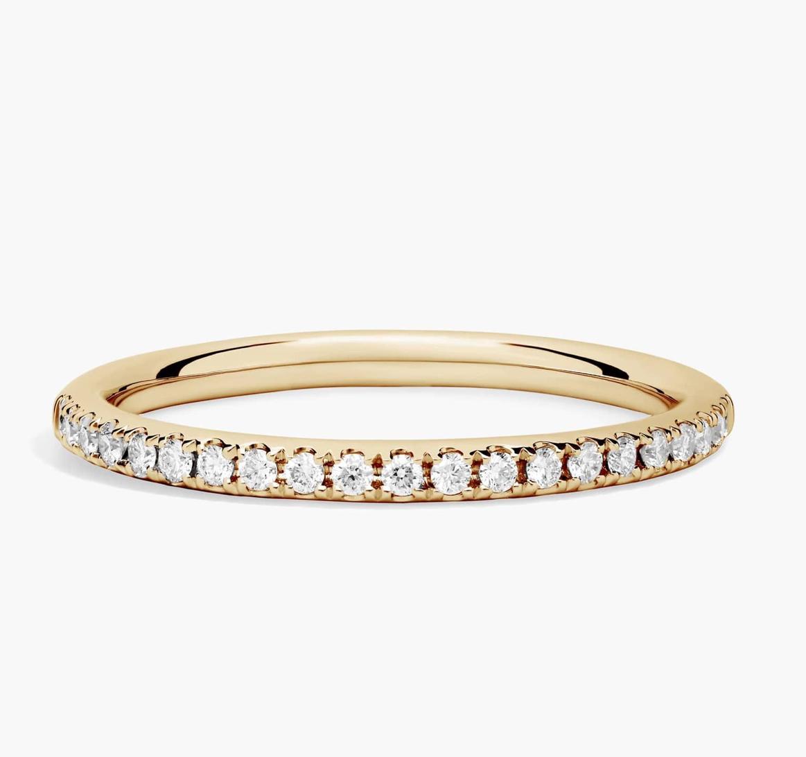 Riviera Pavé Diamond Ring In 14KT Yellow Gold (1/6 Ct. Tw.)