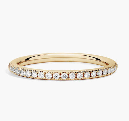 Riviera Pavé Diamond Ring In 14KT Yellow Gold (1/6 Ct. Tw.)