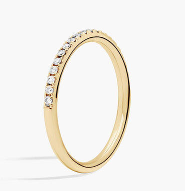 Riviera Pavé Diamond Ring In 14KT Yellow Gold (1/6 Ct. Tw.)
